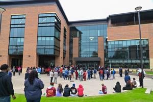 An overcast sky did not dampen the spirits of the throng of students and community members who converged upon Claflin University for the grand opening of its new, 80,000-square-foot student center...